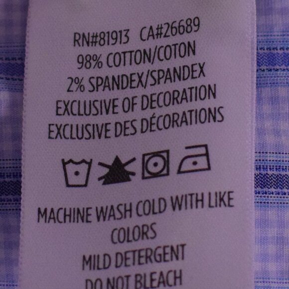 Robert Graham Men's Blue Long Sleeve Cotton Button Up Shirt Flip Cuff - Size S - Picture 10 of 11